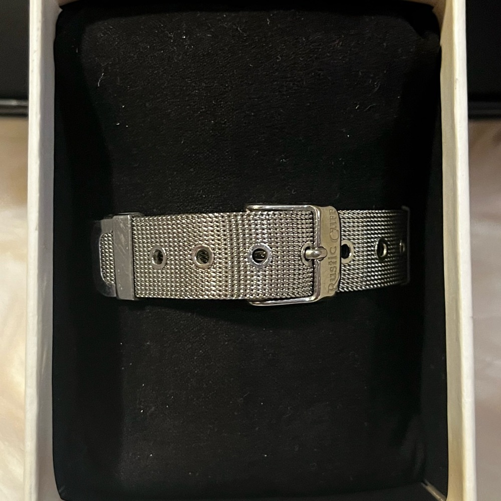 Rustic Cuff Silver Mesh Buckle - retired
